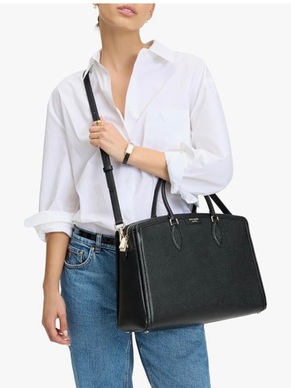 Kate Spade New York Women's Hudson Pebbled Leather Commuter Laptop Bag